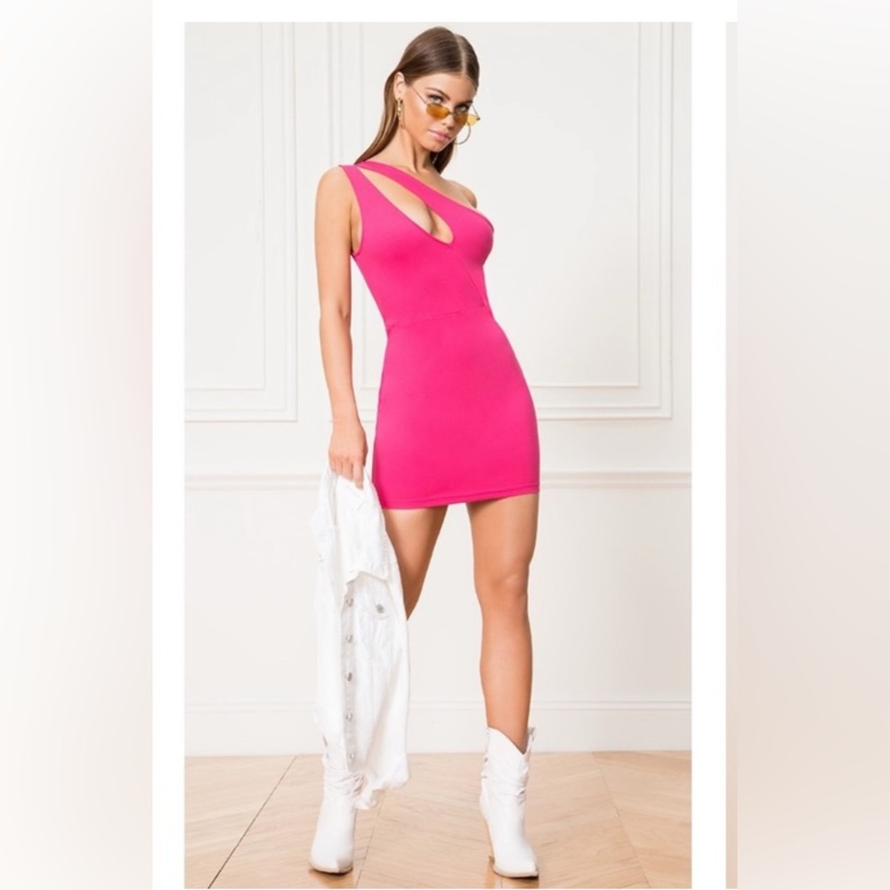 Superdown Small Nava Asymmetrical Mini Dress - image 1